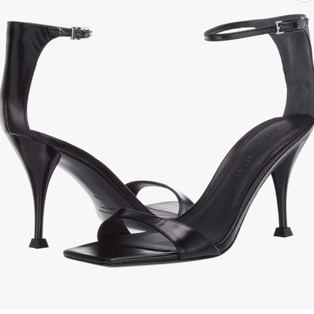 Sigerson Morrison Women’s Carita Black Leather Ankle Strap Pump Sandals …